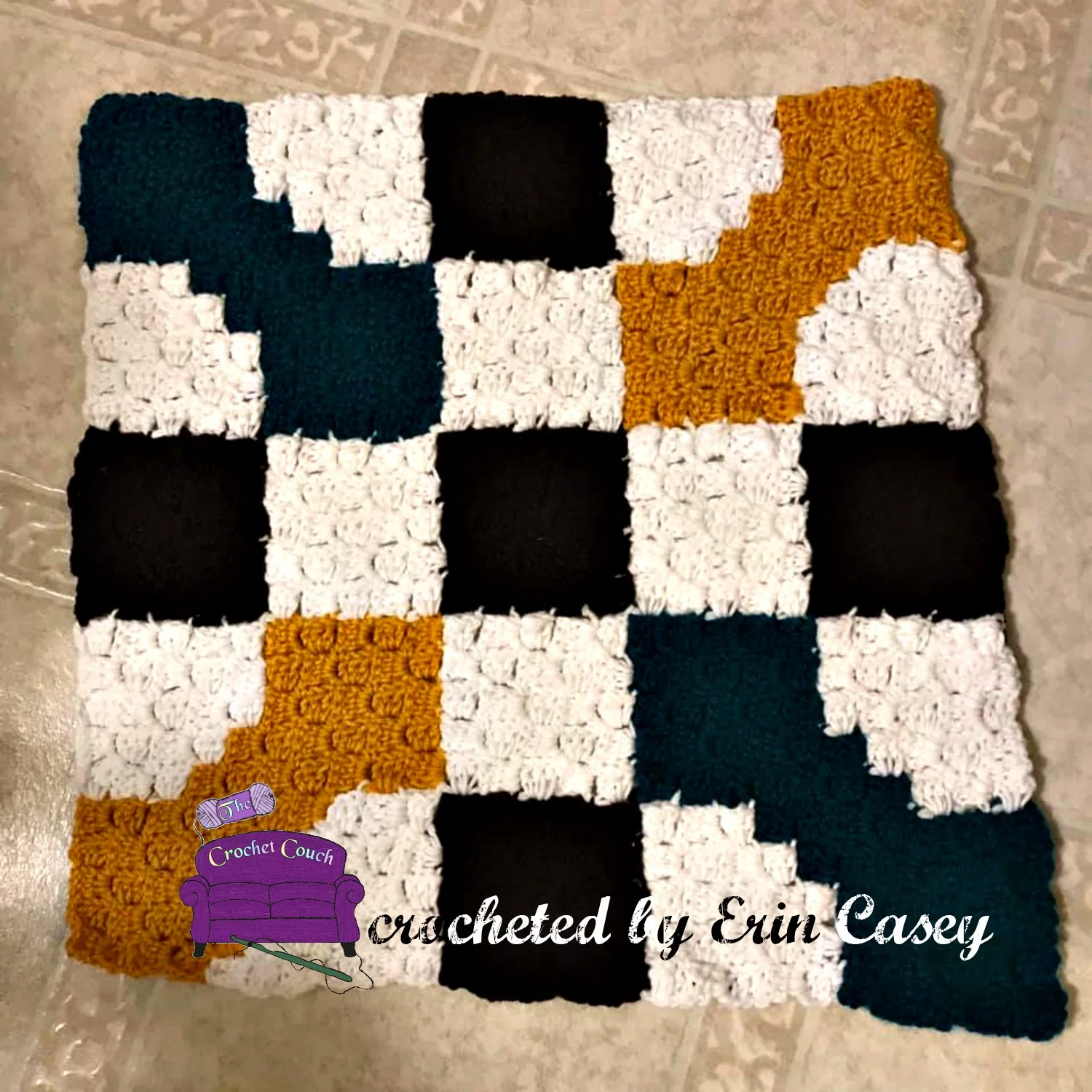 #14 Bonnie Quilt Square, C2C Crochet Pattern