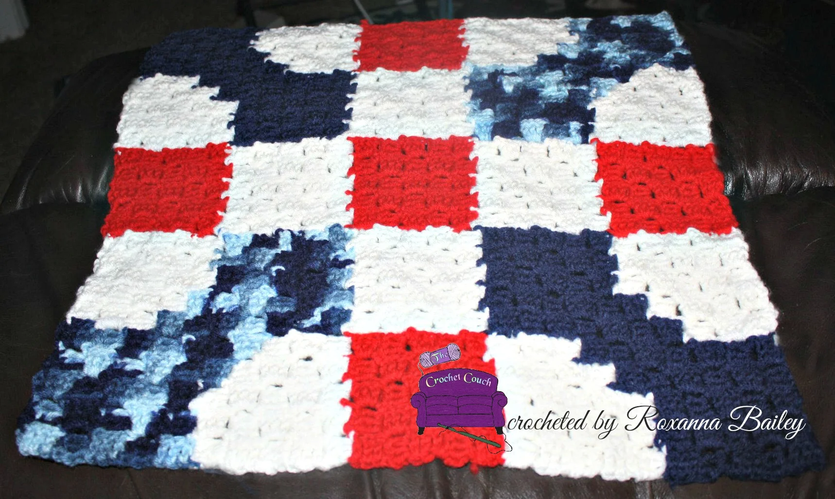 #14 Bonnie Quilt Square, C2C Crochet Pattern