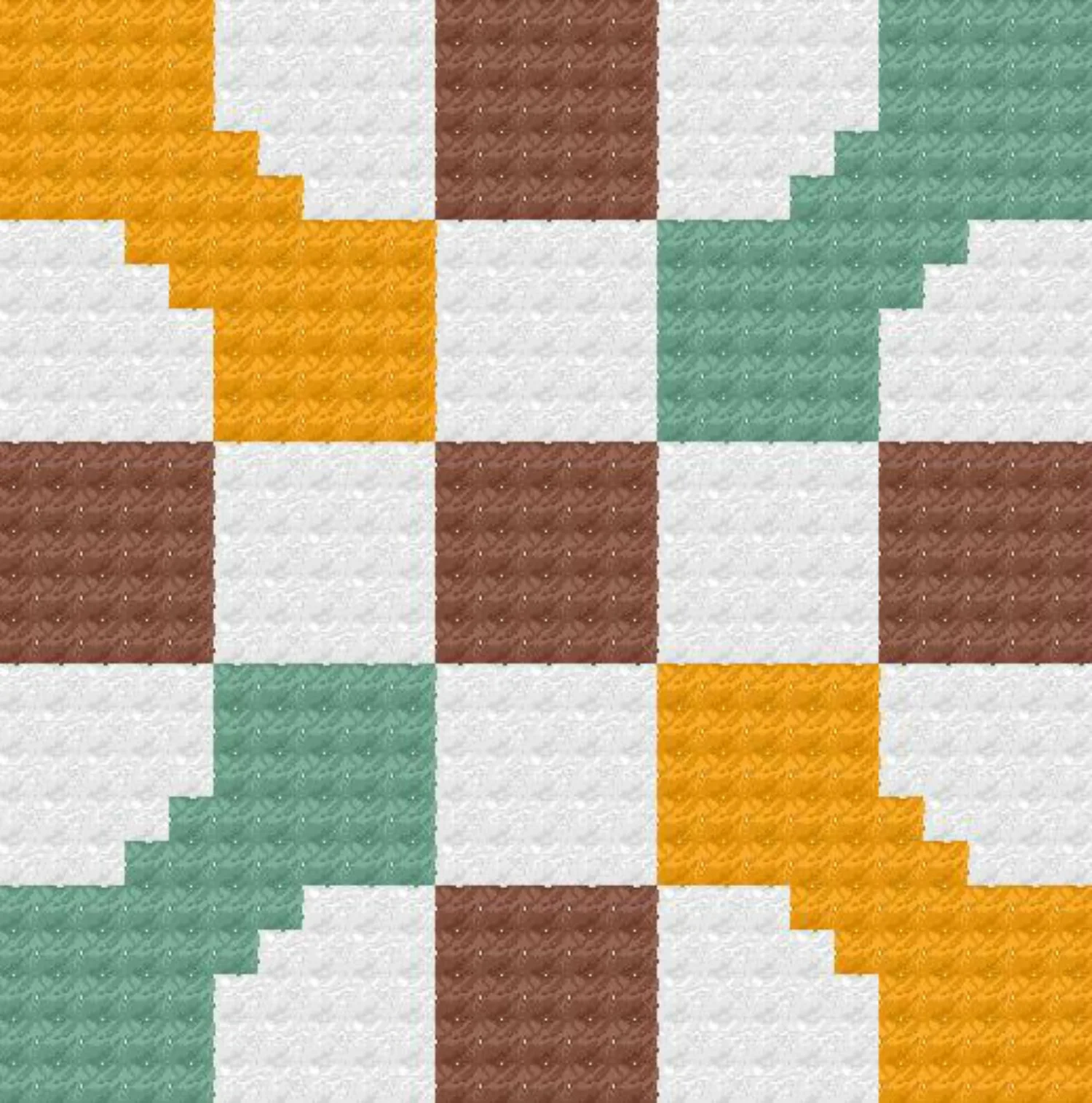 #14 Bonnie Quilt Square, C2C Crochet Pattern