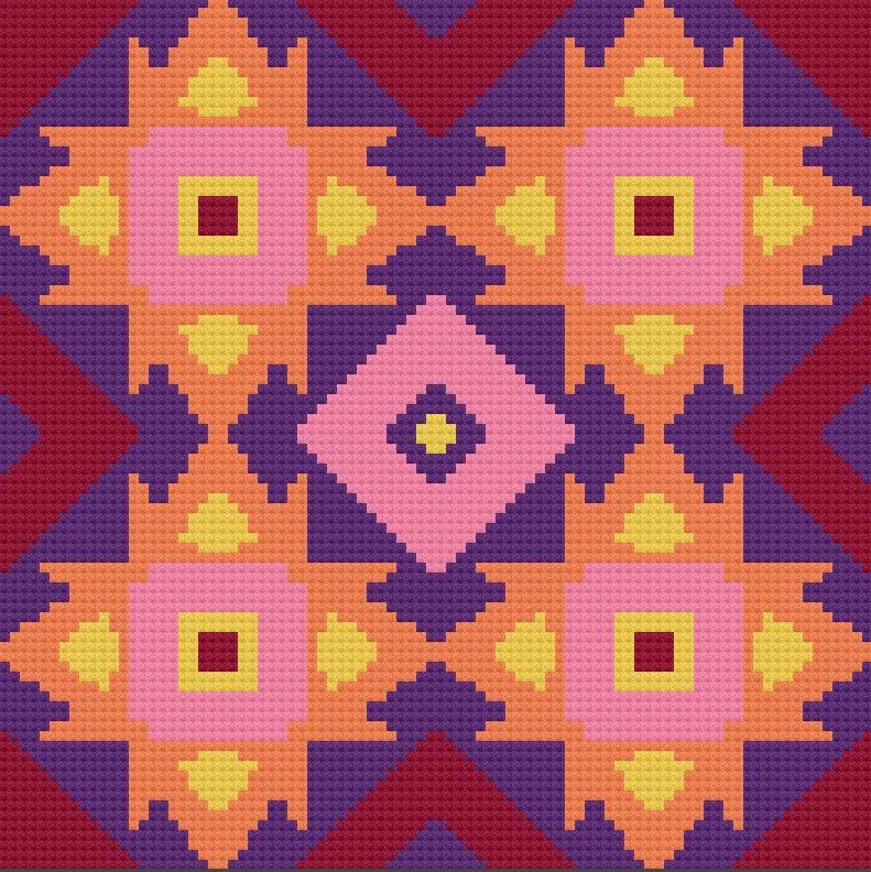 Bright Bob Afghan, C2C Crochet Pattern