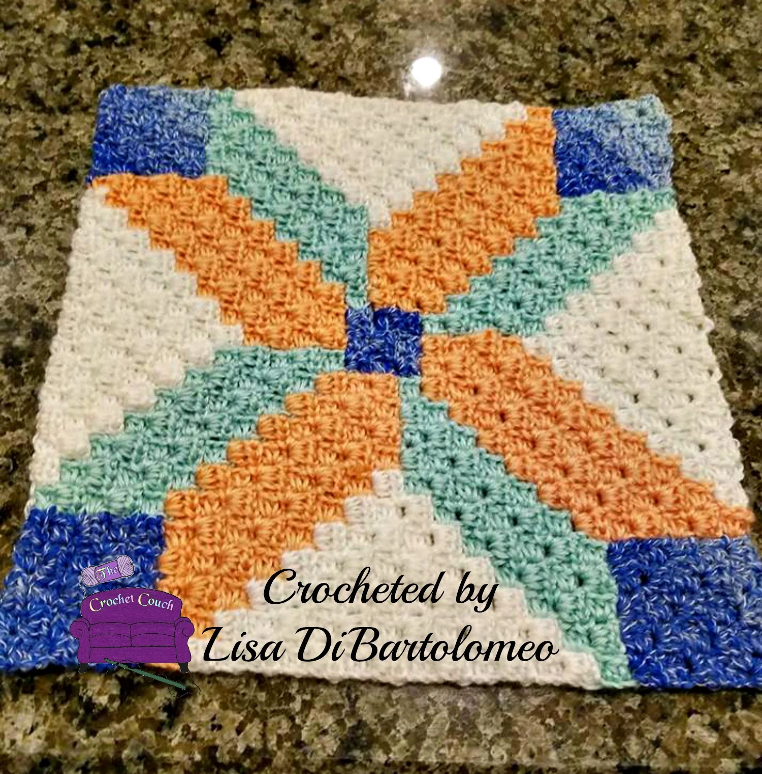 #8 Carleen Quilt Square, C2C Crochet Pattern