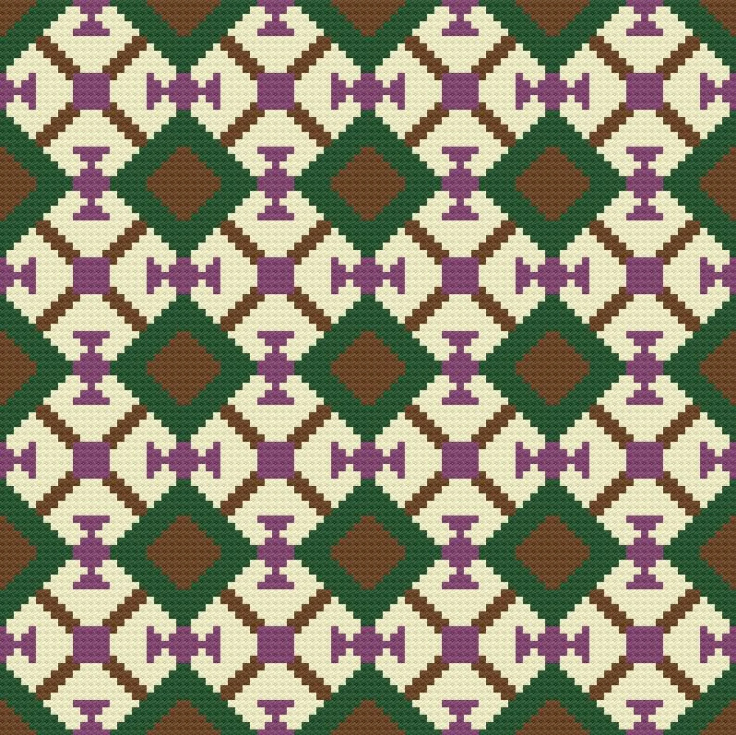 Carmel Quilt Afghan, C2C Crochet Pattern