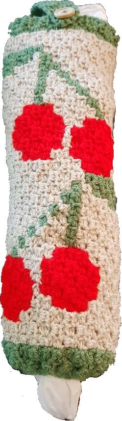 Cherry Grocery Bag Holder, C2C Crochet Pattern