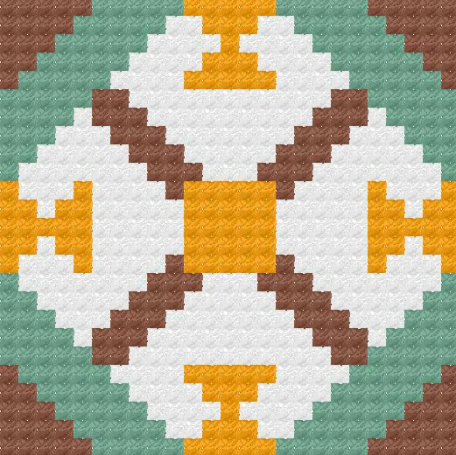 #9 Cheryl Quilt Square, C2C Crochet Pattern