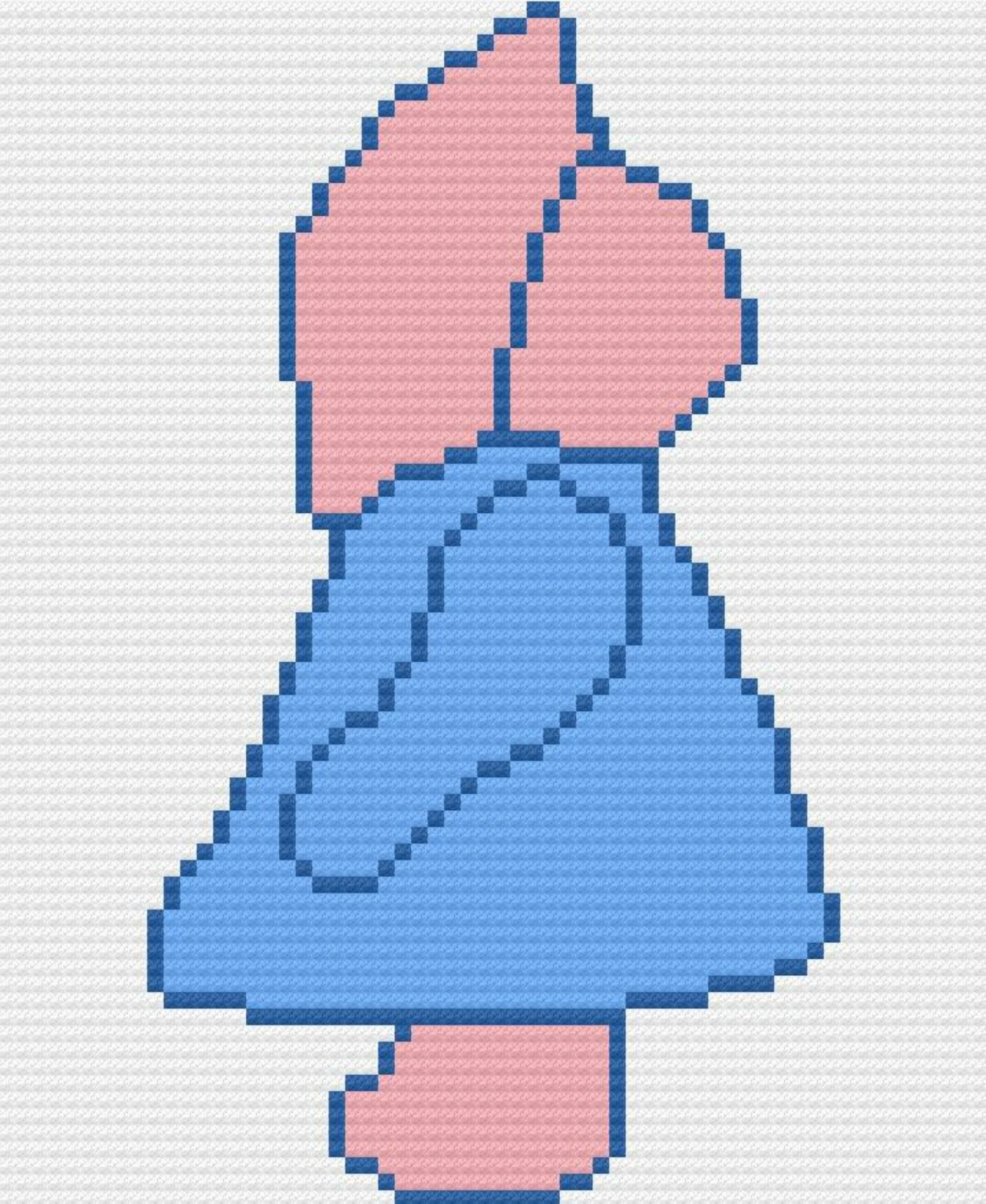 Sunbonnet Sue Simple Blue Afghan, C2C Crochet Pattern