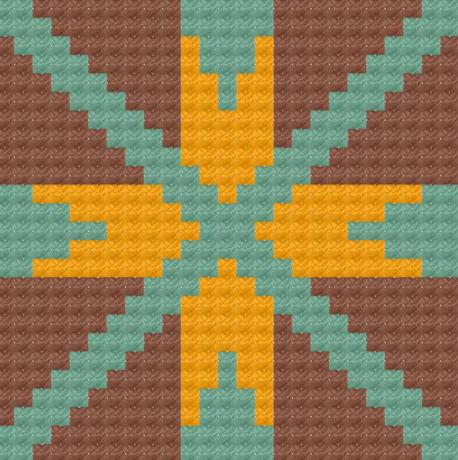 #13 Darlene Quilt Square, C2C Crochet Pattern