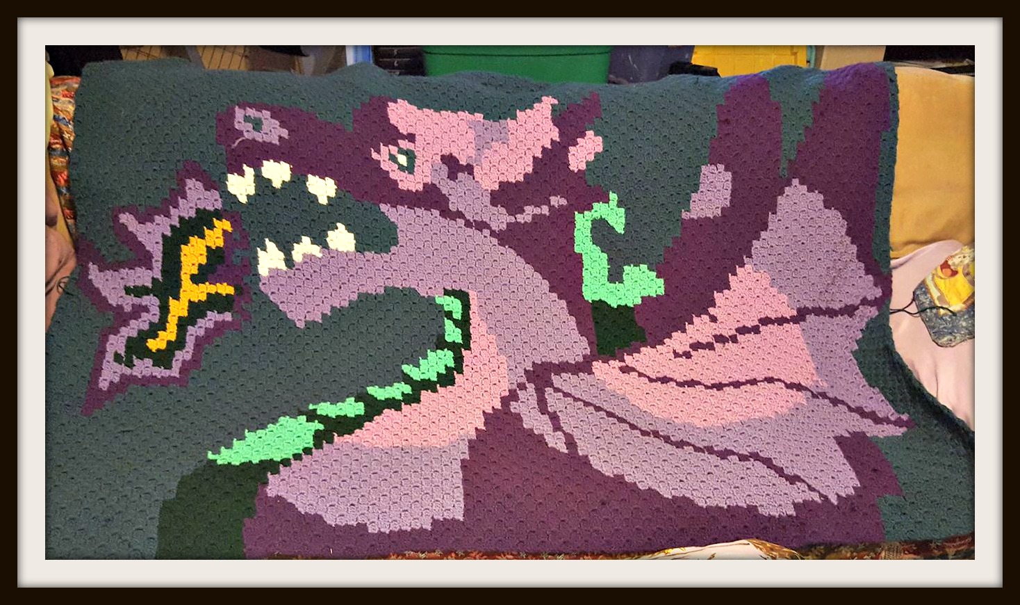 Dragon Afghan, C2C Crochet Pattern