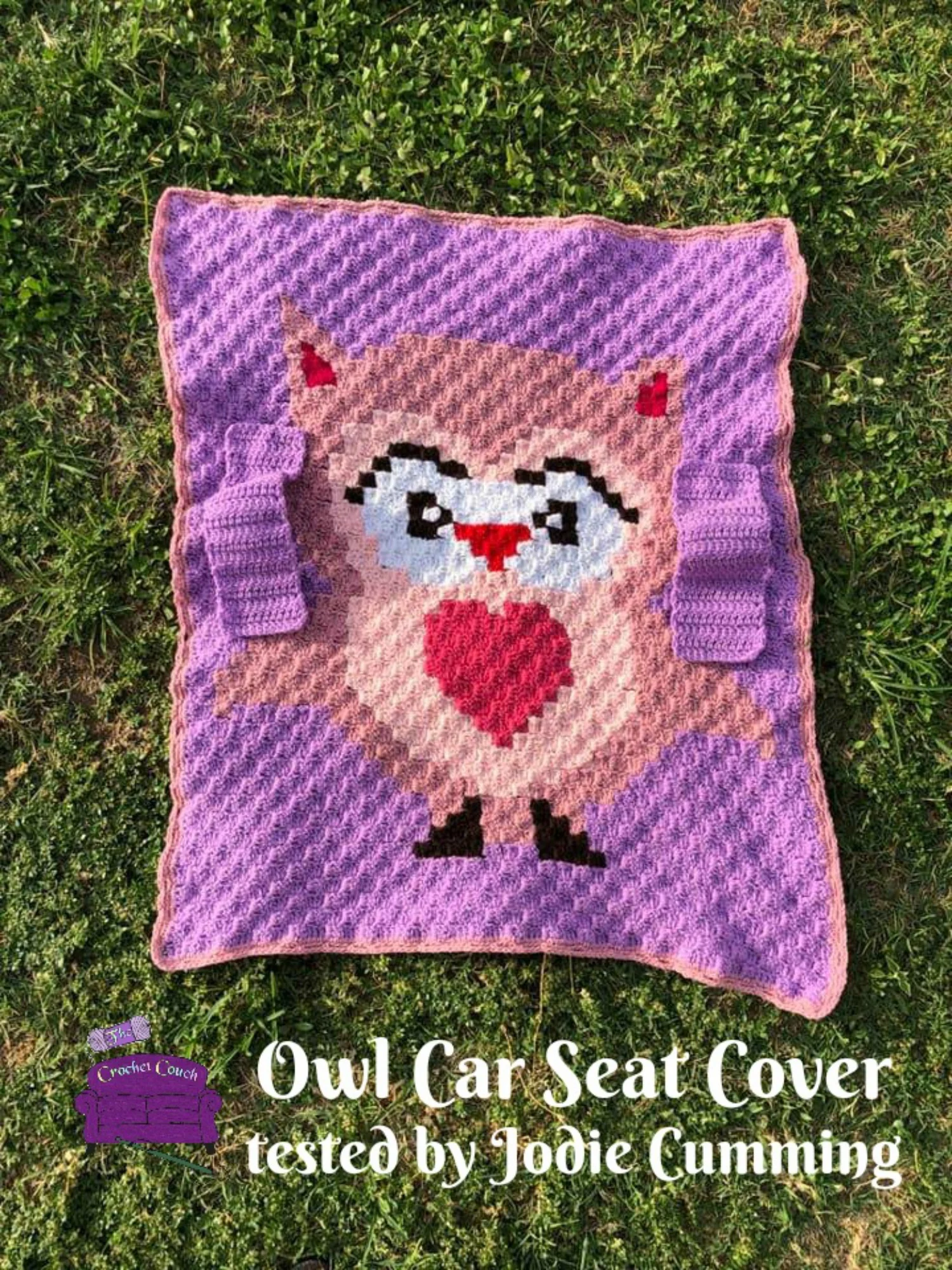 Owl Baby Car Seat Cover, C2C Crochet Pattern