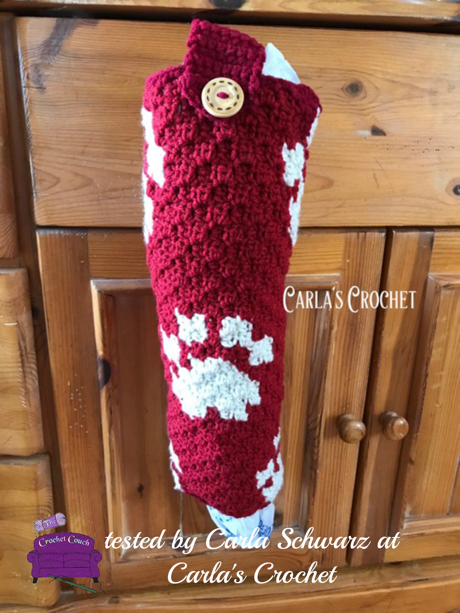 Paws Grocery Bag Holder, C2C Crochet Pattern