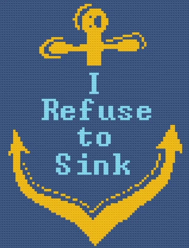 I Refuse to Sink Afghan, C2C Crochet Pattern