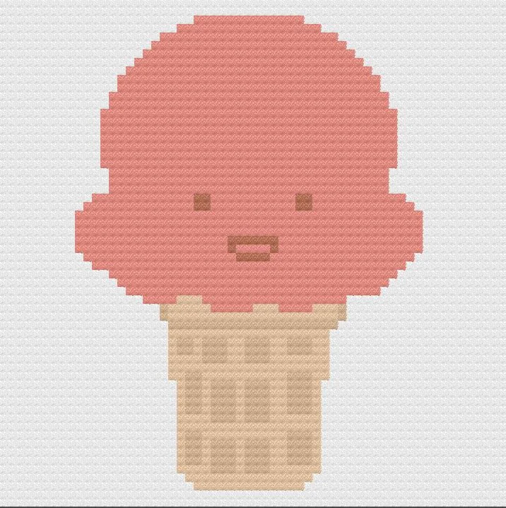 Ice Cream Cone Baby Afghan, C2C Crochet Pattern