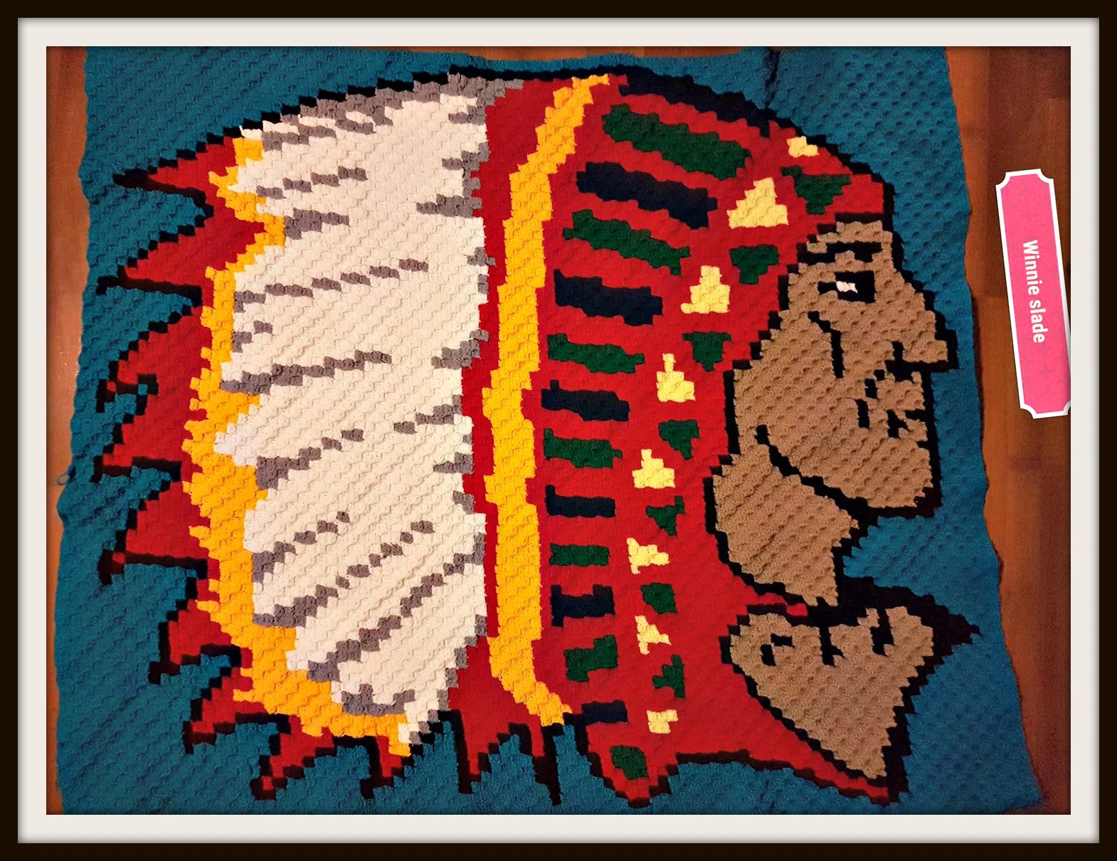 Indian Chief Afghan, Full Color, C2C Crochet Pattern