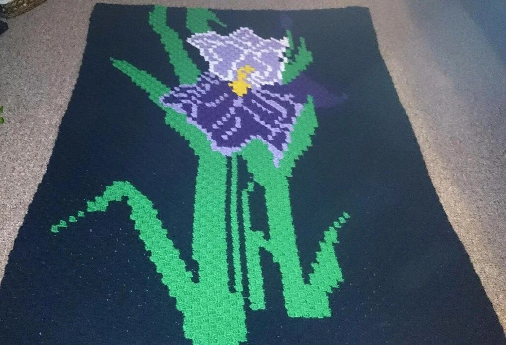 Iris Afghan, C2C Crochet Pattern