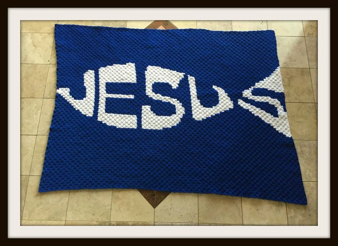 Jesus Afghan, C2C Crochet Pattern