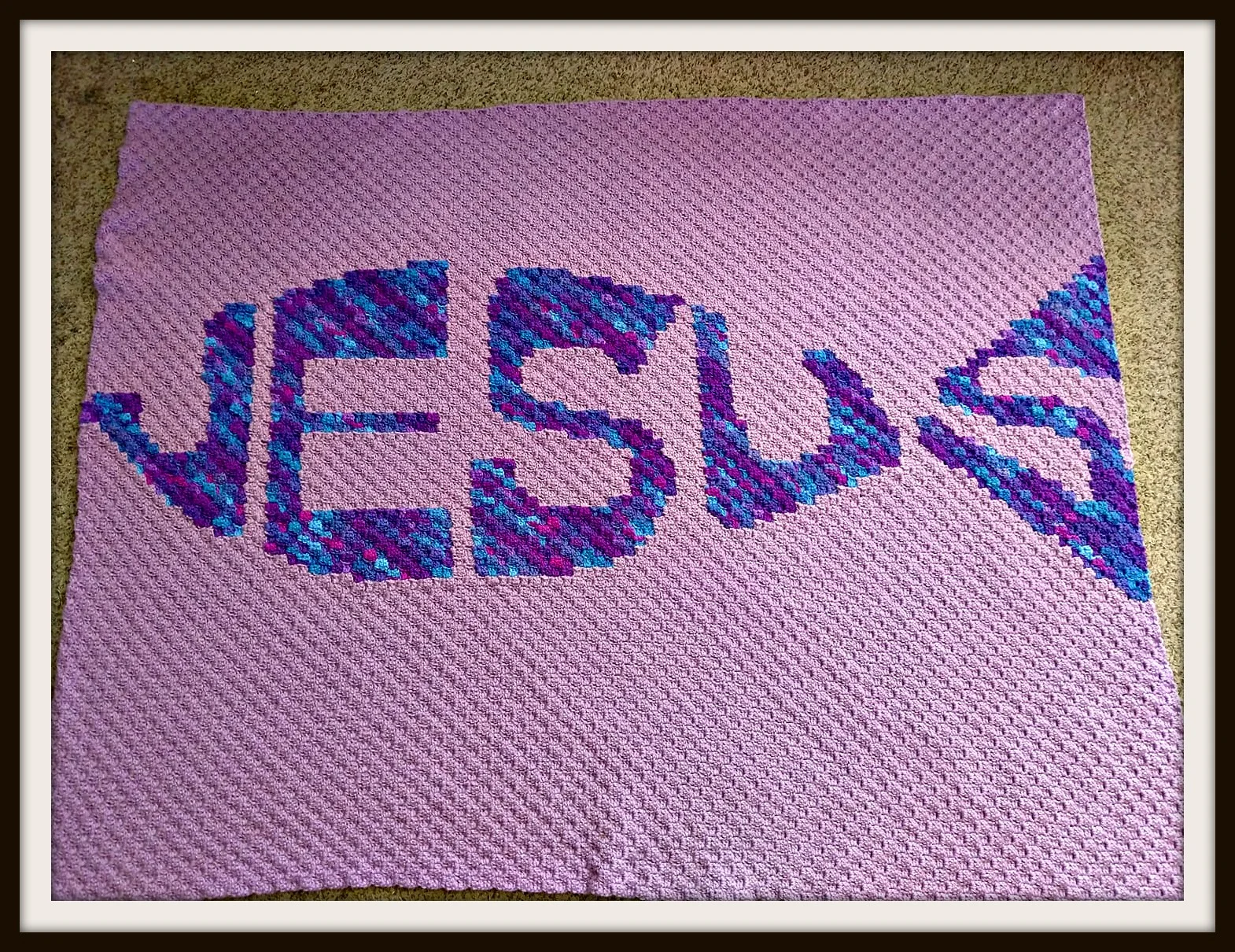 Jesus Afghan, C2C Crochet Pattern
