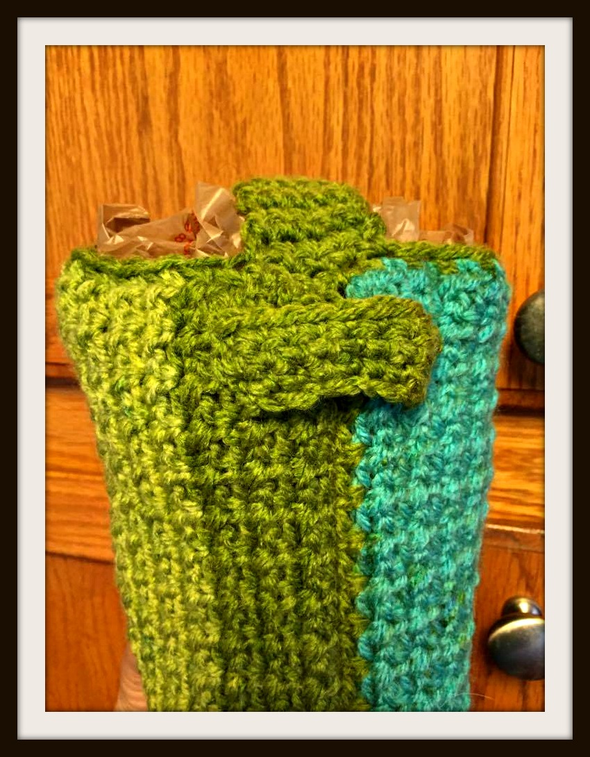 Kiwi Grocery Bag Holder, Crochet Pattern