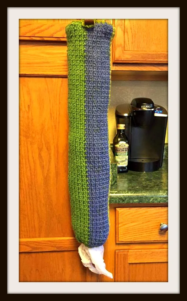 Kiwi Grocery Bag Holder, Crochet Pattern