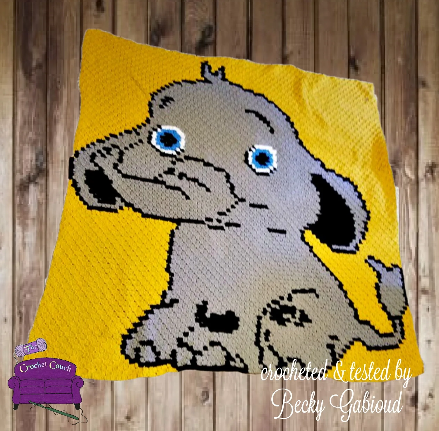 Elephant Kids Afghan, C2C Crochet Pattern