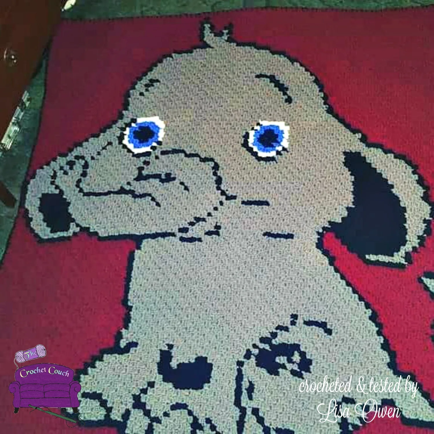 Elephant Kids Afghan, C2C Crochet Pattern