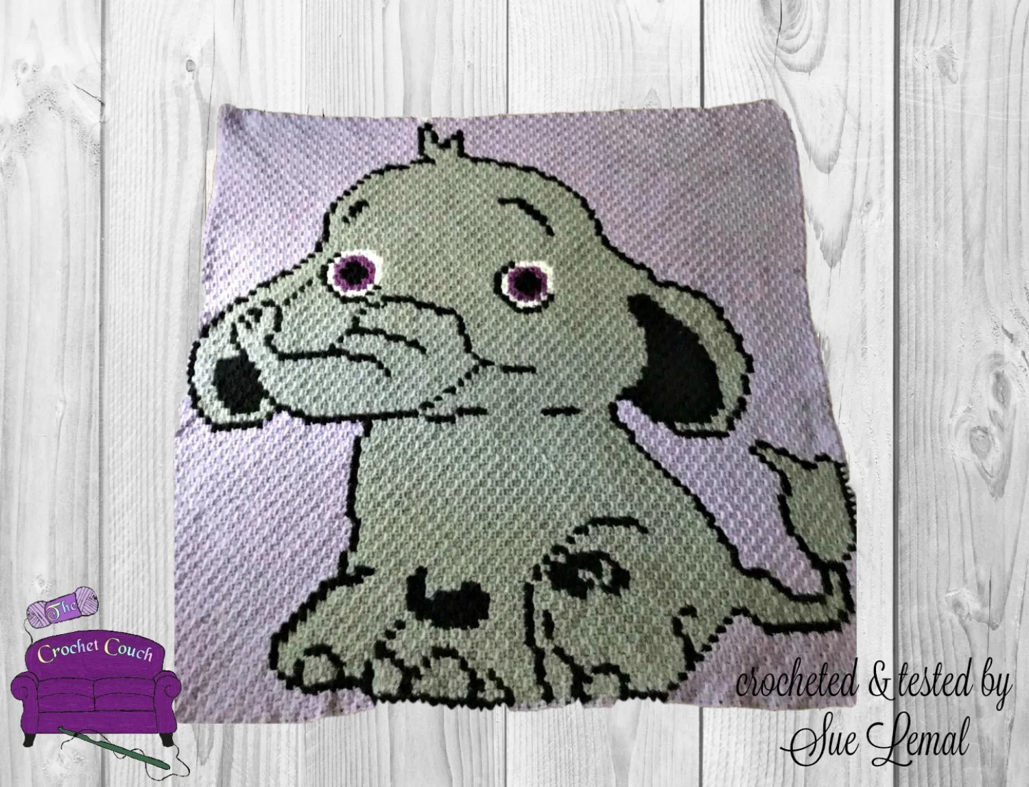 Elephant Kids Afghan, C2C Crochet Pattern