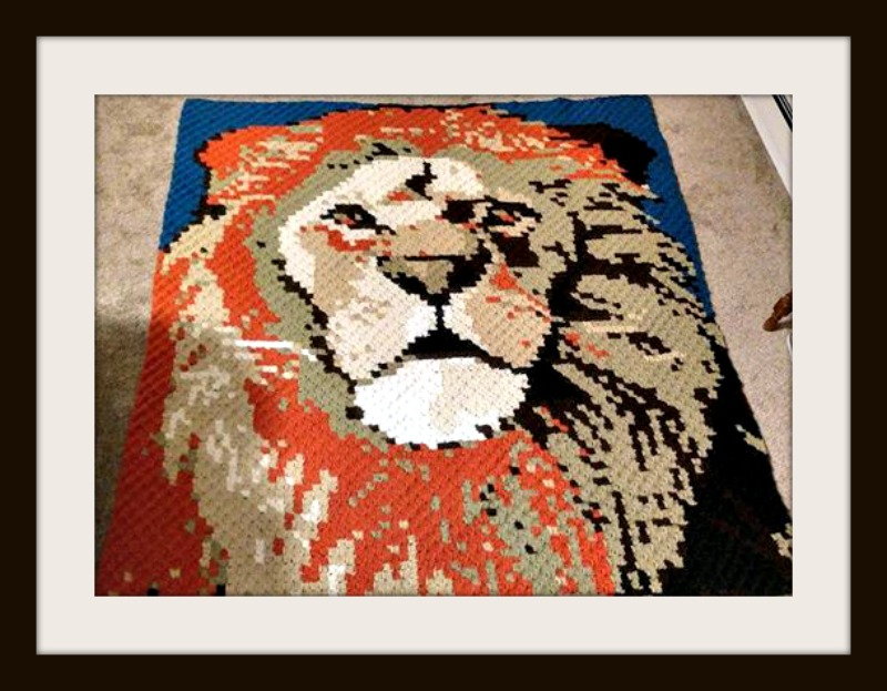 Lion Afghan, C2C Crochet Pattern