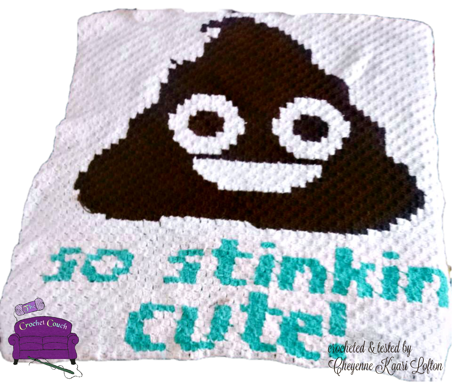 Stinkin Cute Baby Afghan, C2C Crochet Pattern