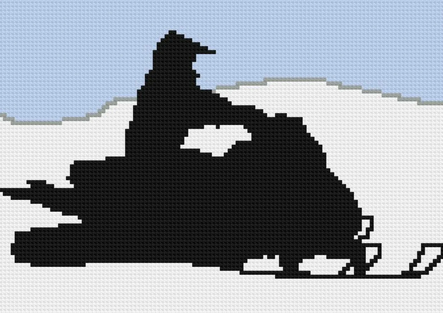 Snowmobile Afghan, C2C Crochet Pattern