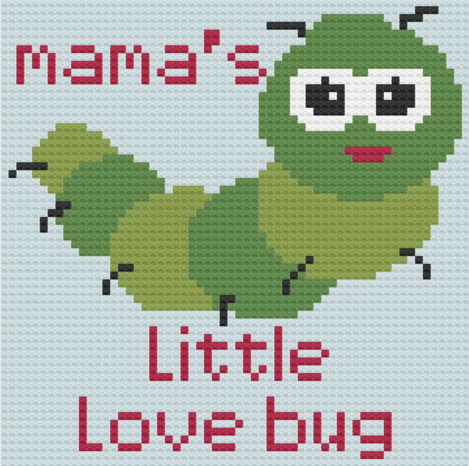 Mamas Little Love Bug Afghan, C2C Crochet Pattern, Written Row by Row, Color Counts, Instant Download, C2C Graph, C2C Pattern