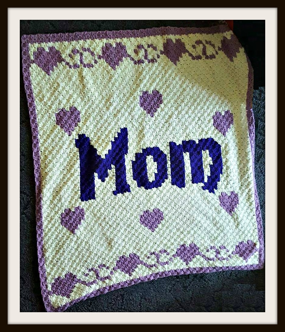 Love Mom #2, C2C Crochet Pattern