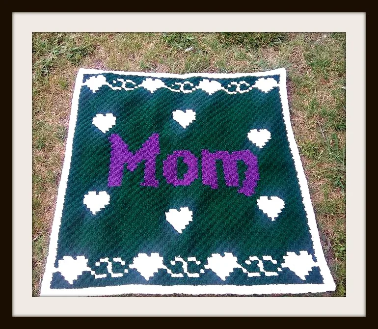 Love Mom #2, C2C Crochet Pattern