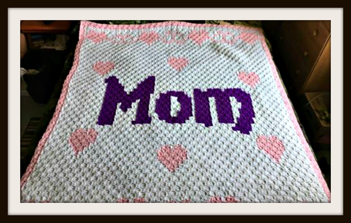 Love Mom #2, C2C Crochet Pattern