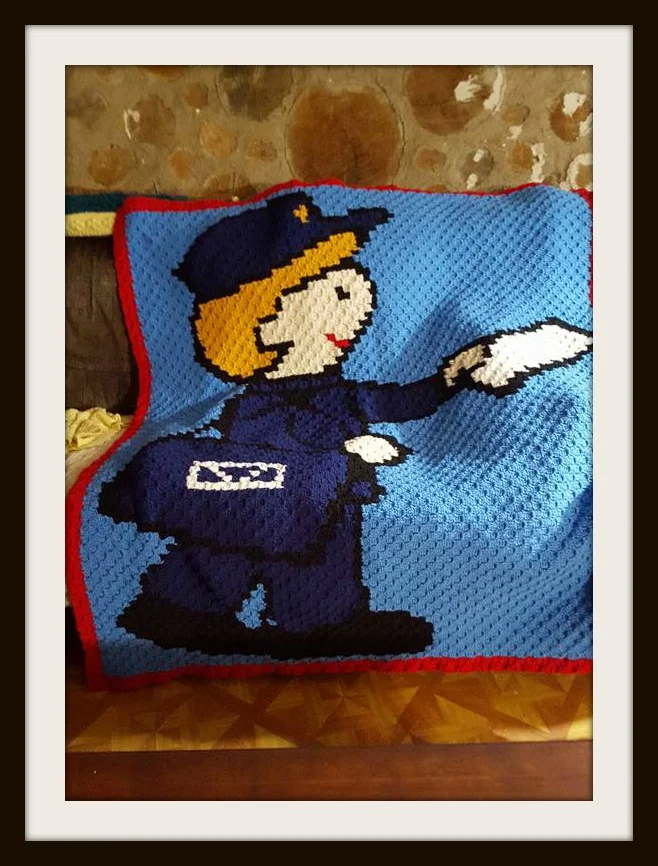 Mail Carrier Afghan, C2C Crochet Pattern