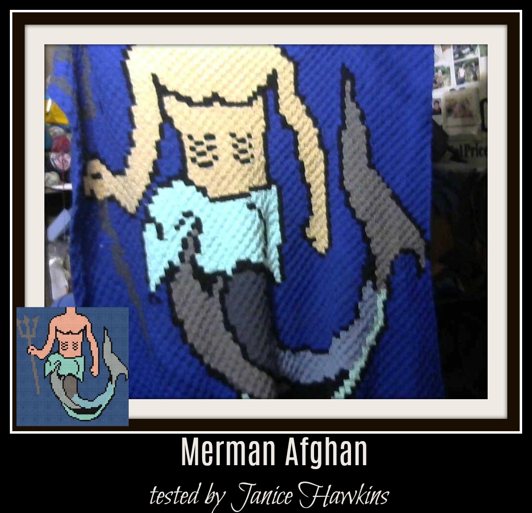 Merman Afghan, C2C Crochet Pattern