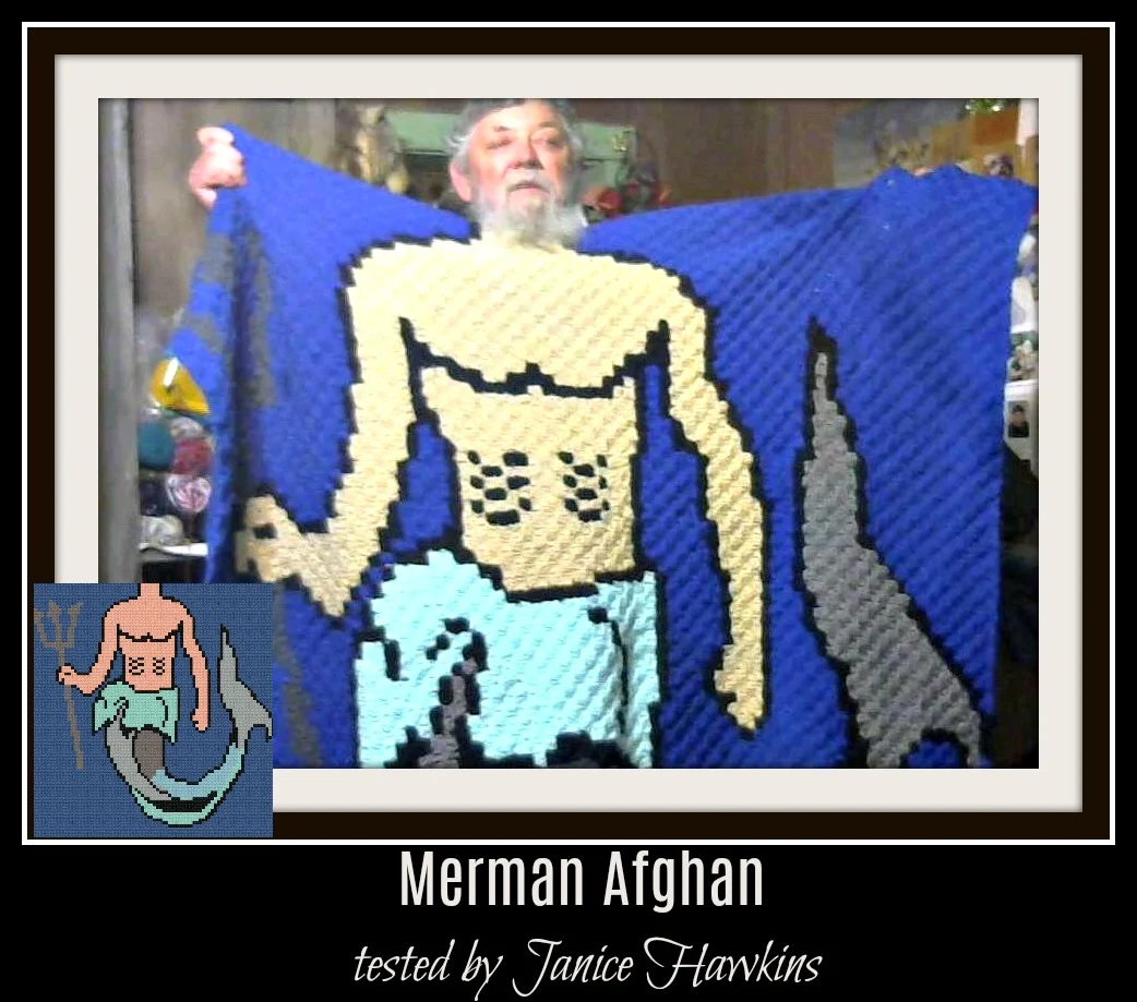Merman Afghan, C2C Crochet Pattern