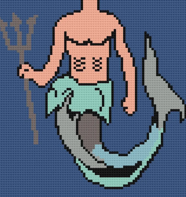 Merman Afghan, C2C Crochet Pattern