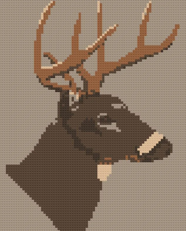 Mule Deer Afghan, C2C Crochet Pattern