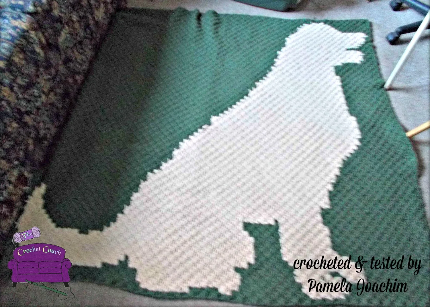 Dog Silhouette Afghan, C2C Crochet Pattern, Written Row by Row, Color Counts, Instant Download, C2C Graph, C2C Pattern