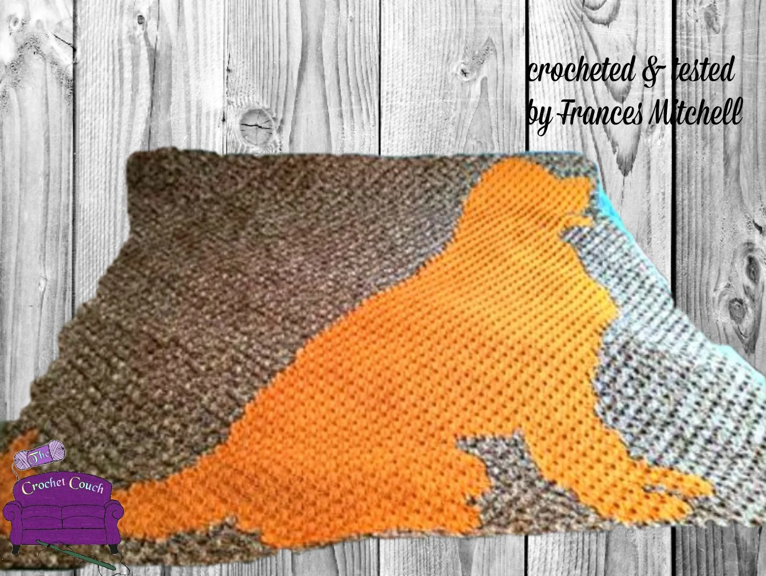 Dog Silhouette Afghan, C2C Crochet Pattern, Written Row by Row, Color Counts, Instant Download, C2C Graph, C2C Pattern