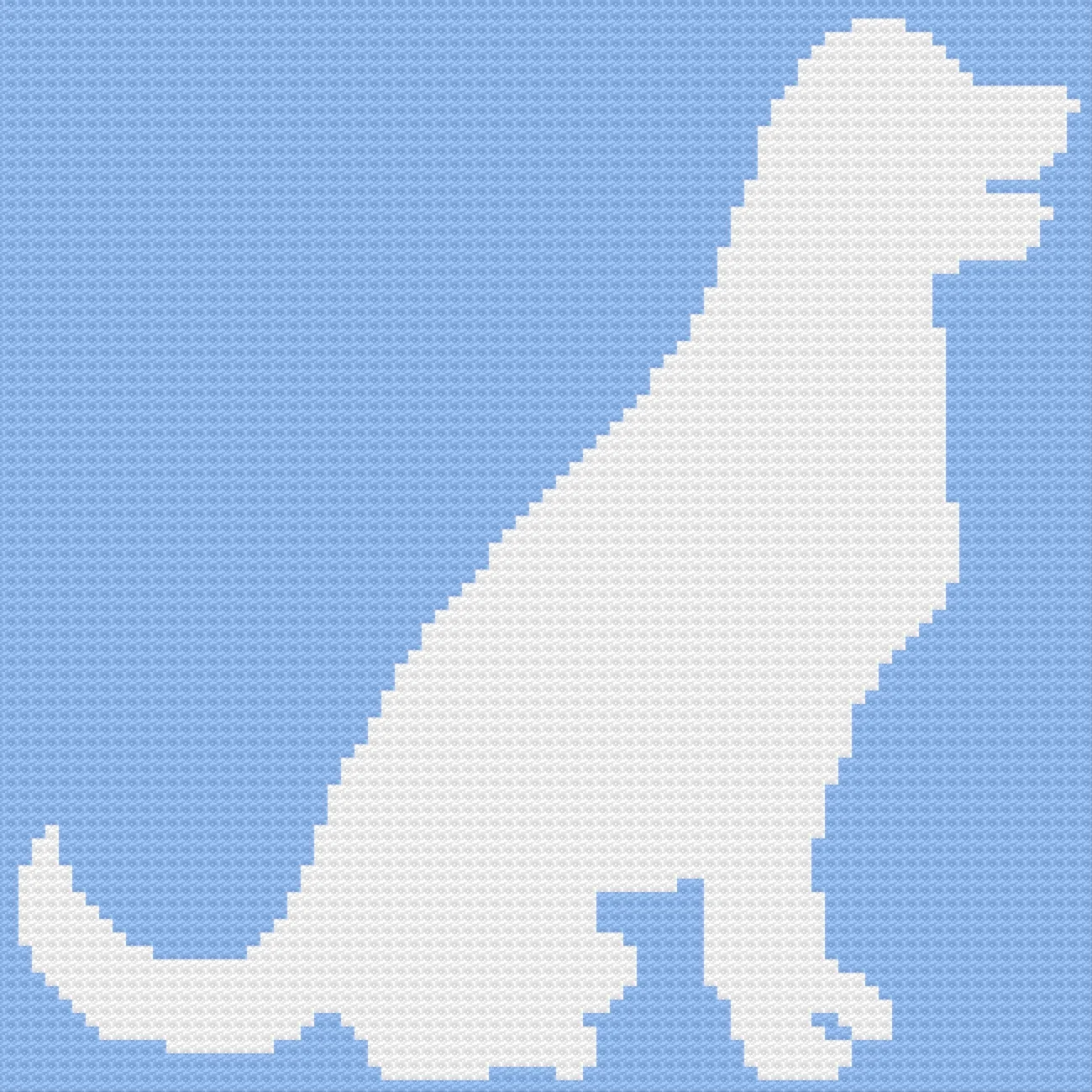 Dog Silhouette Afghan, C2C Crochet Pattern, Written Row by Row, Color Counts, Instant Download, C2C Graph, C2C Pattern