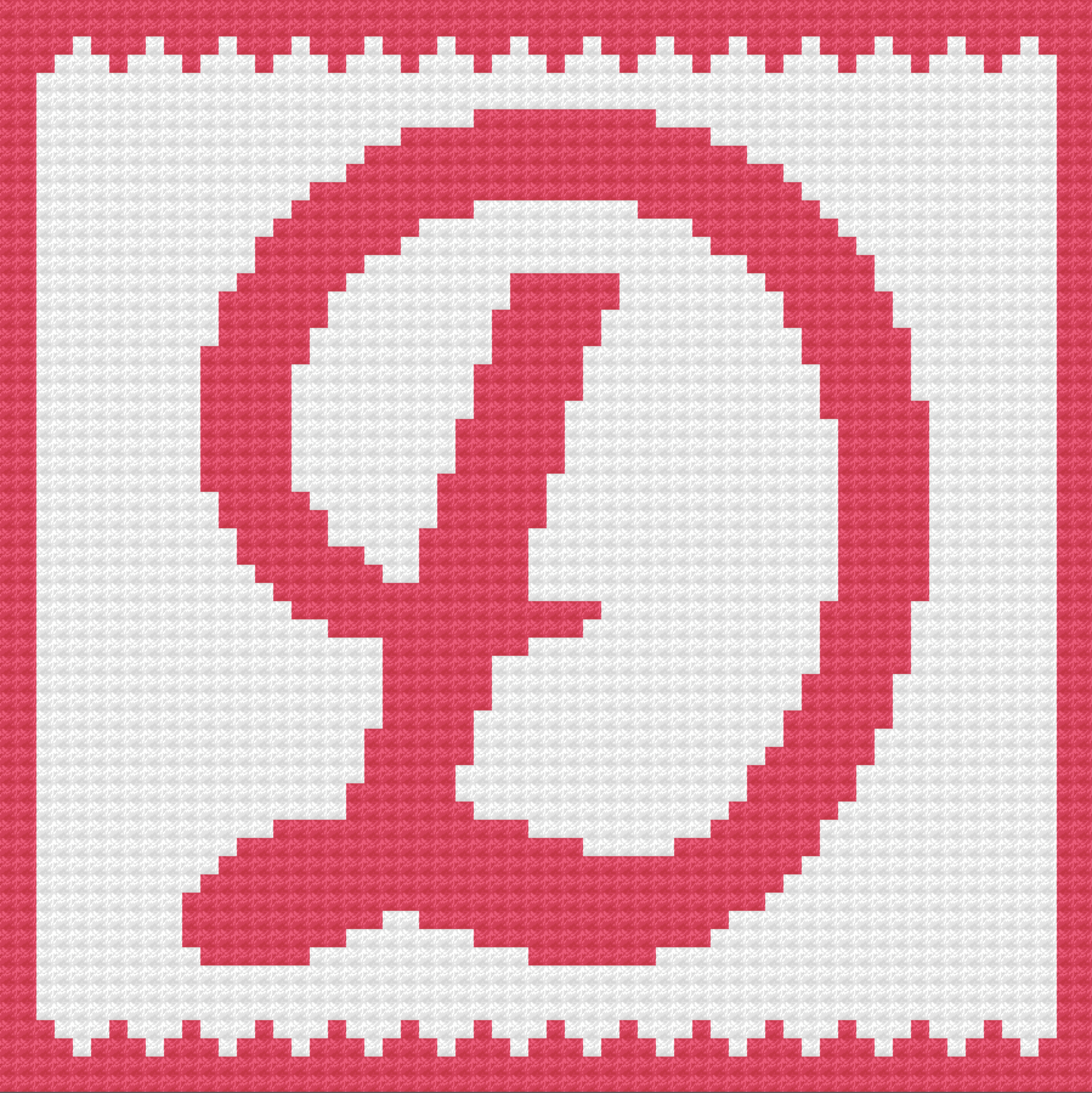 Letter D Kids Afghan, C2C Crochet Pattern