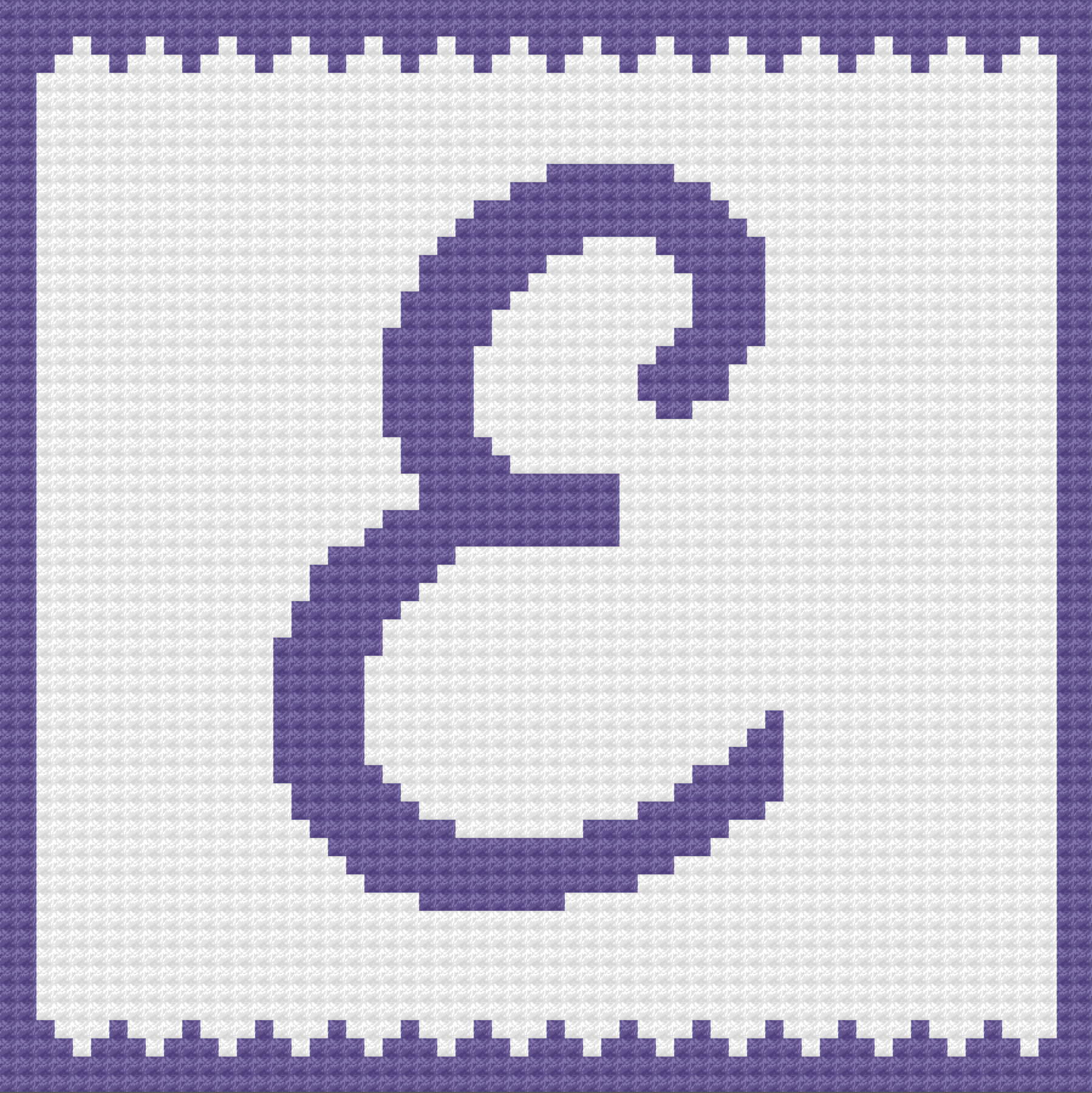 Letter E Kids Afghan, C2C Crochet Pattern
