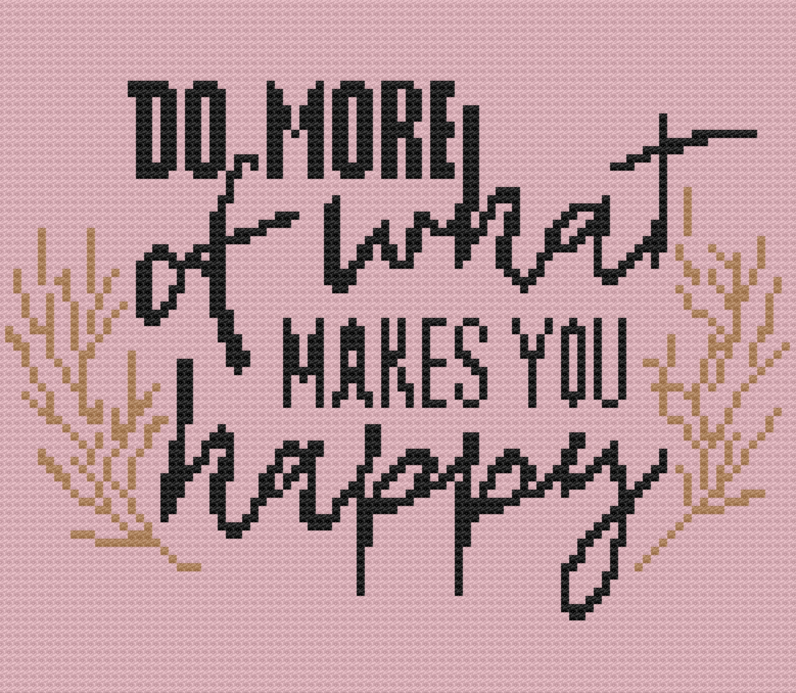 Do More of What Makes You Happy Afghan, C2C Crochet Pattern, Written Row by Row, Color Counts, Instant Download, C2C Graph, C2C Pattern