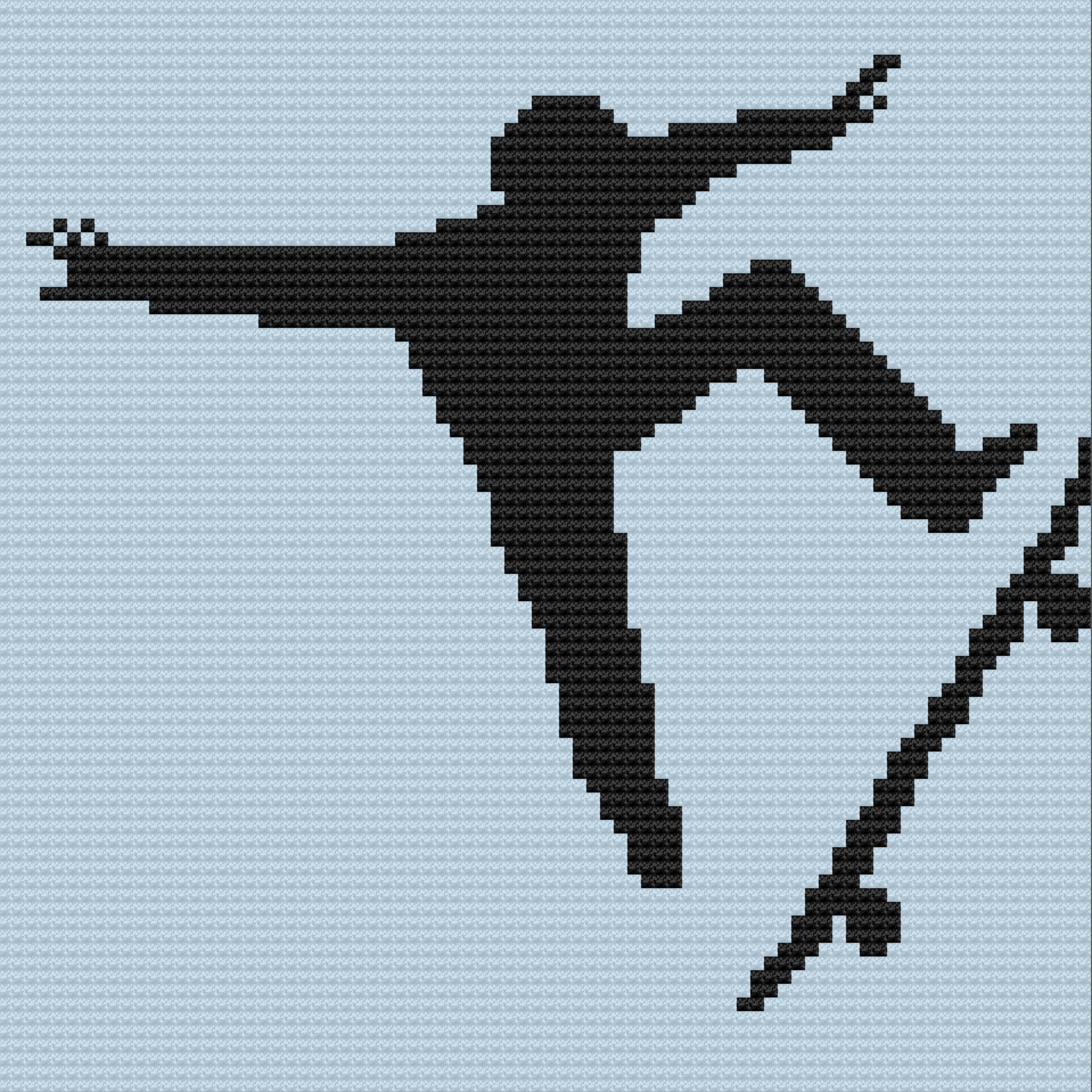 Skateboarder Silhouette Afghan, C2C Crochet Pattern, Written Row by Row, Color Counts, Instant Download, C2C Graph, C2C Pattern