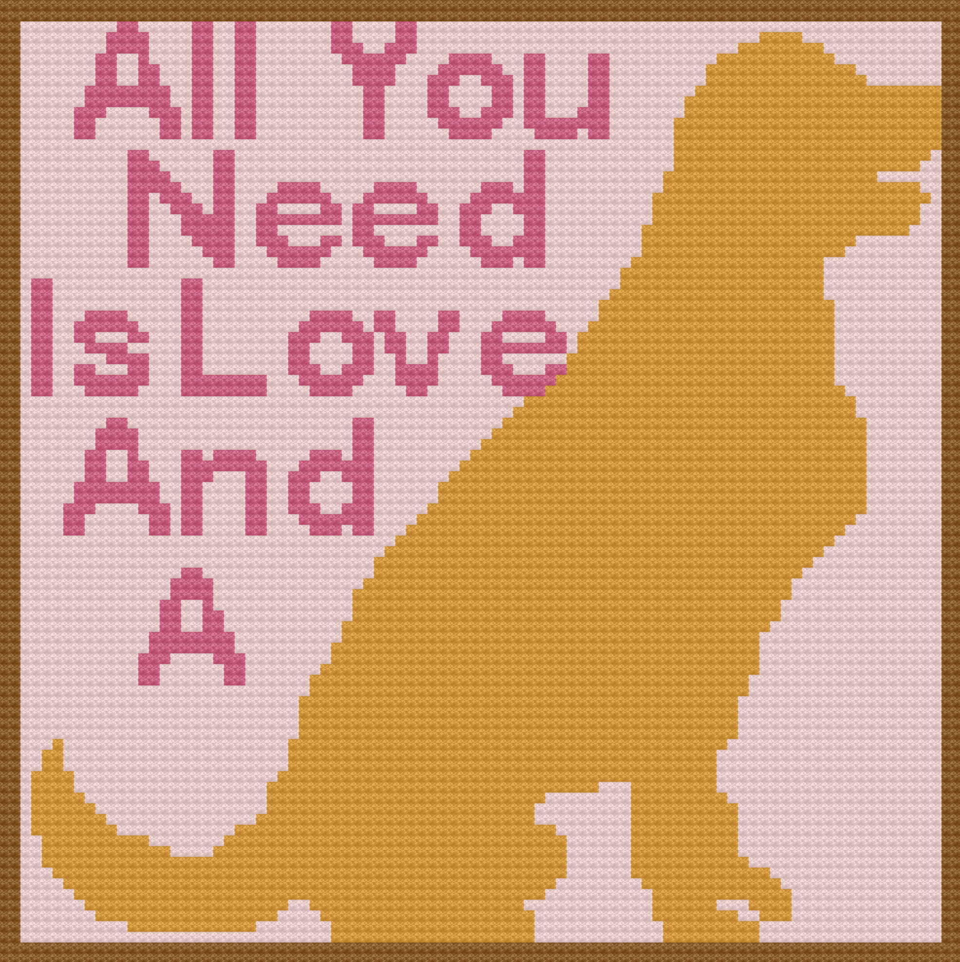 All You Need is a Dog Afghan, C2C Crochet Pattern, Written Row by Row, Color Counts, Instant Download, C2C Graph, C2C Pattern