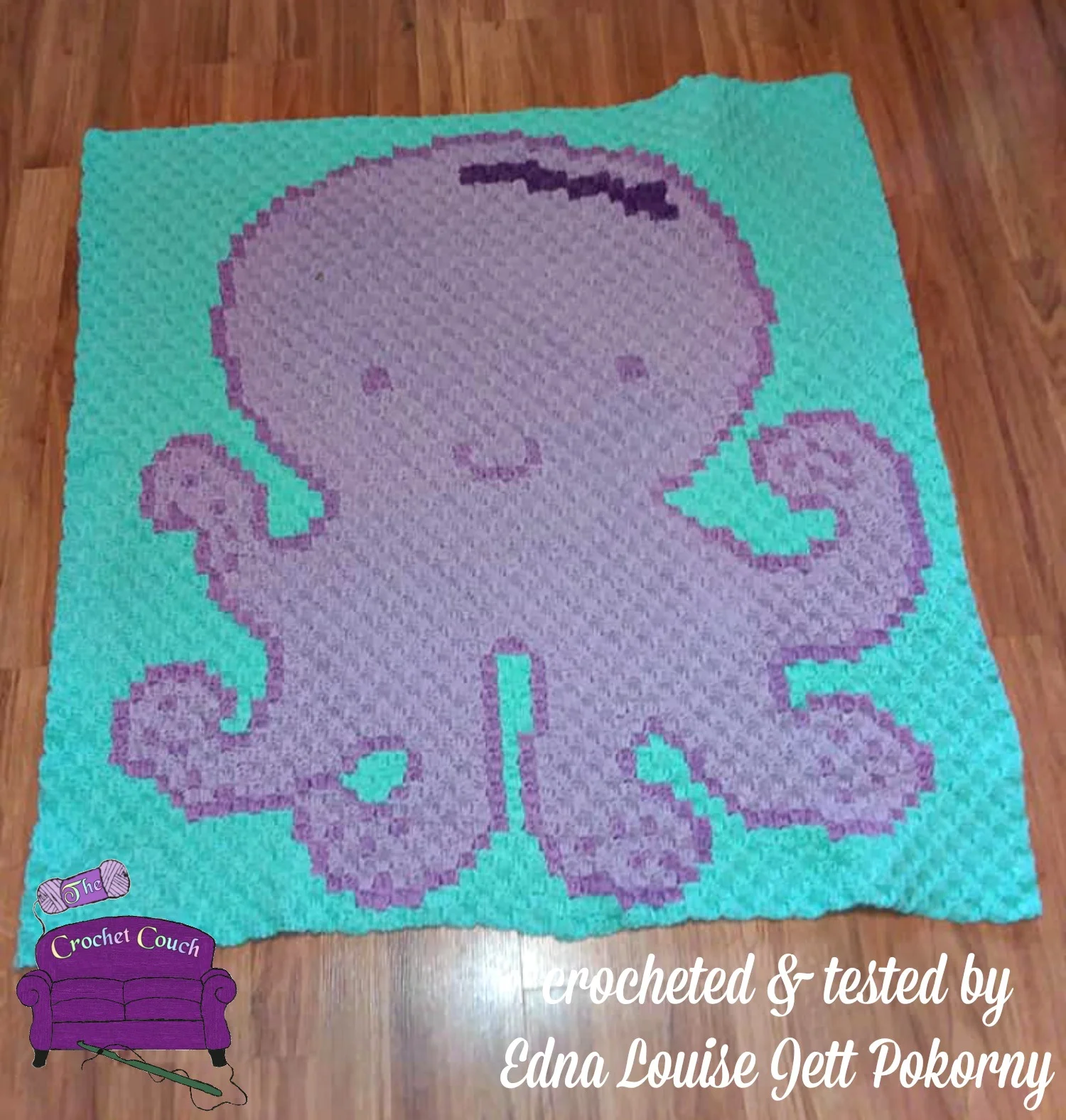 Octopus Baby Afghan, C2C Crochet Pattern