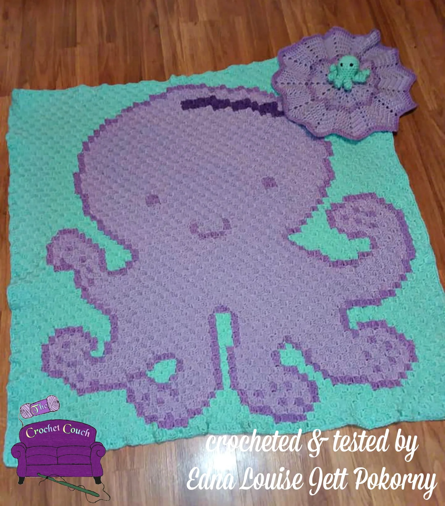 Octopus Baby Afghan, C2C Crochet Pattern