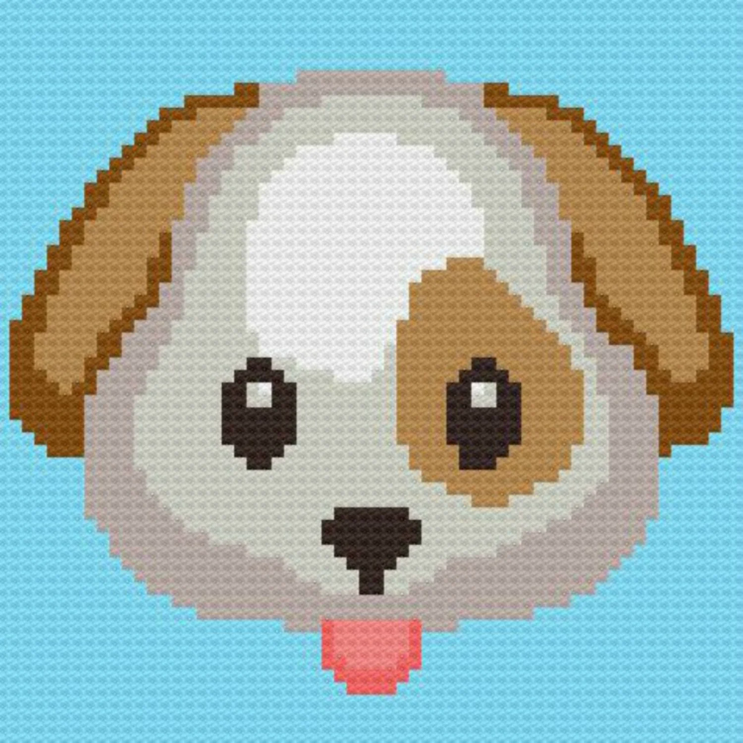 Puppy Face Baby Afghan, C2C Crochet Pattern
