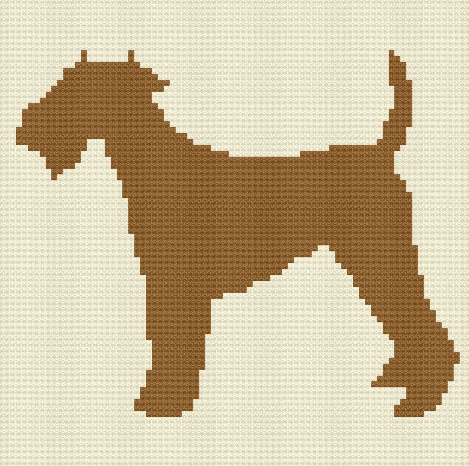 Welsh Terrier, Silhouette Afghan, C2C Crochet Pattern, Written Row by Row, Color Counts, Instant Download, C2C Graph, C2C Pattern, Corner to Corner, Graphgan, Crochet Pattern