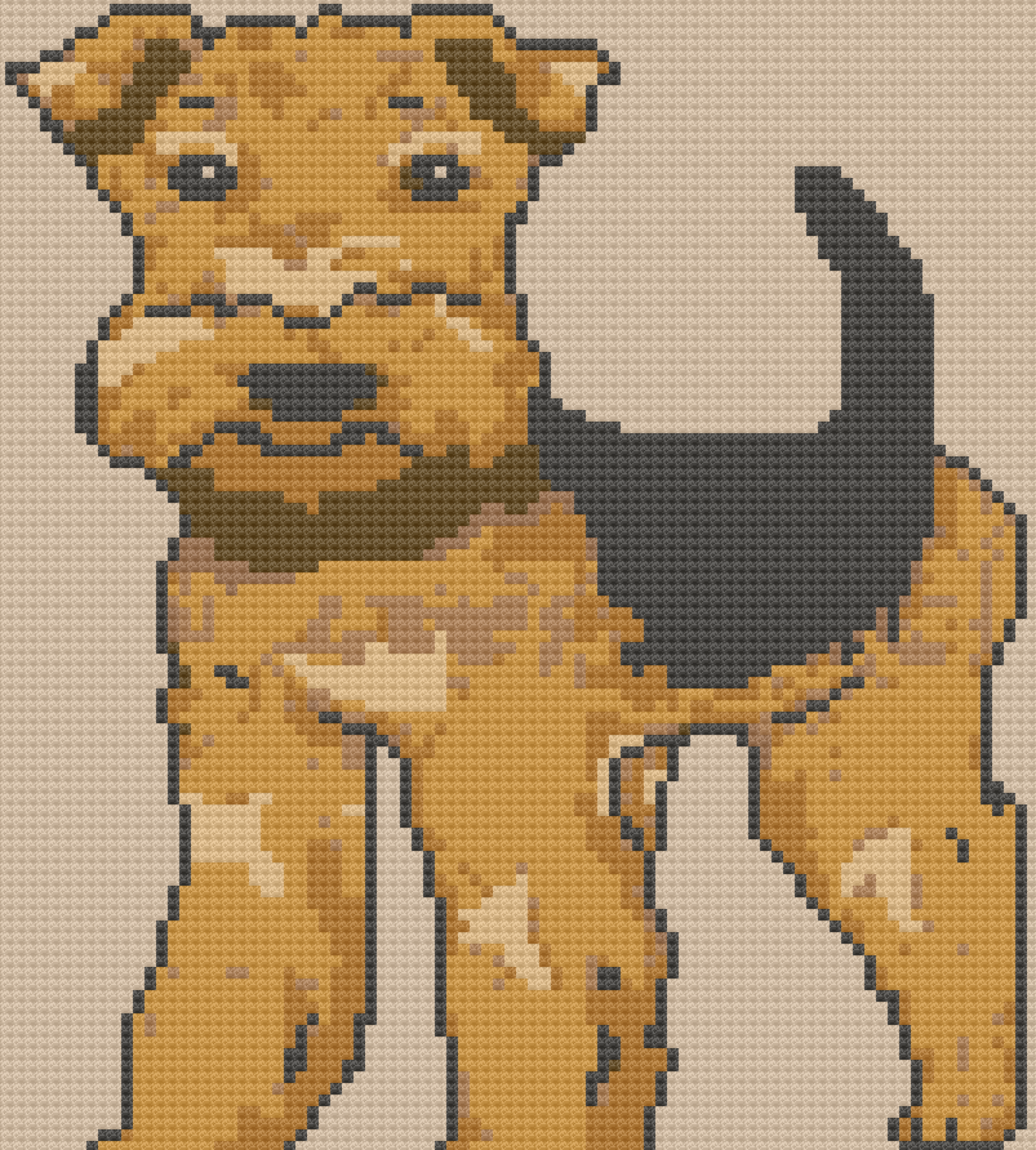 Welsh Terrier Afghan, C2C Crochet Pattern, Written Row by Row, Color Counts, Instant Download, C2C Graph, C2C Pattern, Corner to Corner, Graphgan, Crochet Pattern