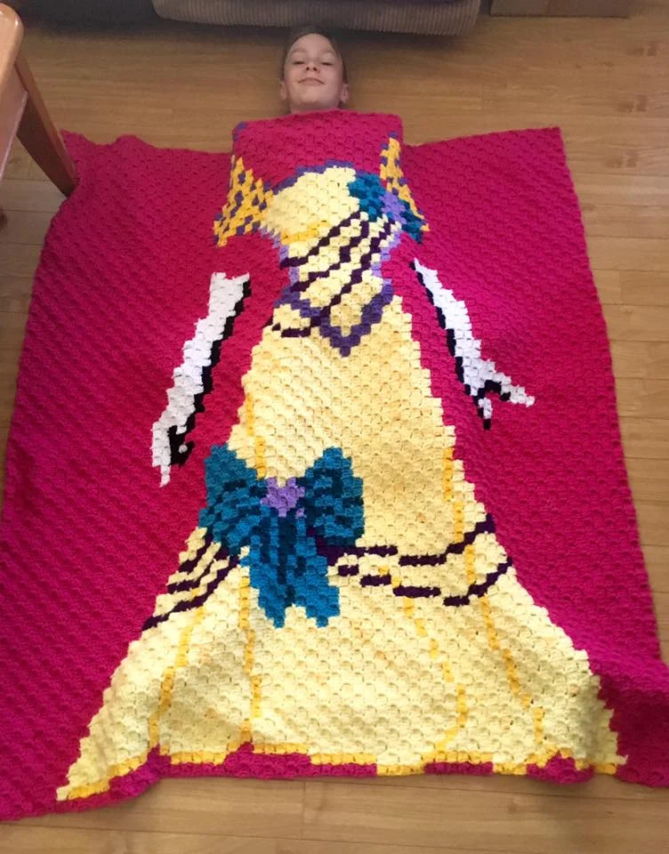 Victorian Dress Afghan, C2C Crochet Pattern, Written Row by Row, Color Counts, Instant Download, C2C Graph, C2C Pattern, c2c graphgan pattern, Corner to Corner, Graphgan, Crochet Pattern